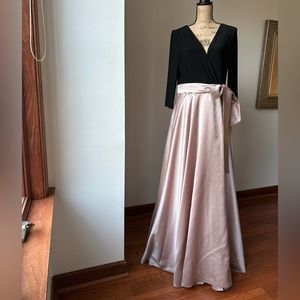 Black & pink evening gown